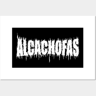 Alcachofas white Posters and Art